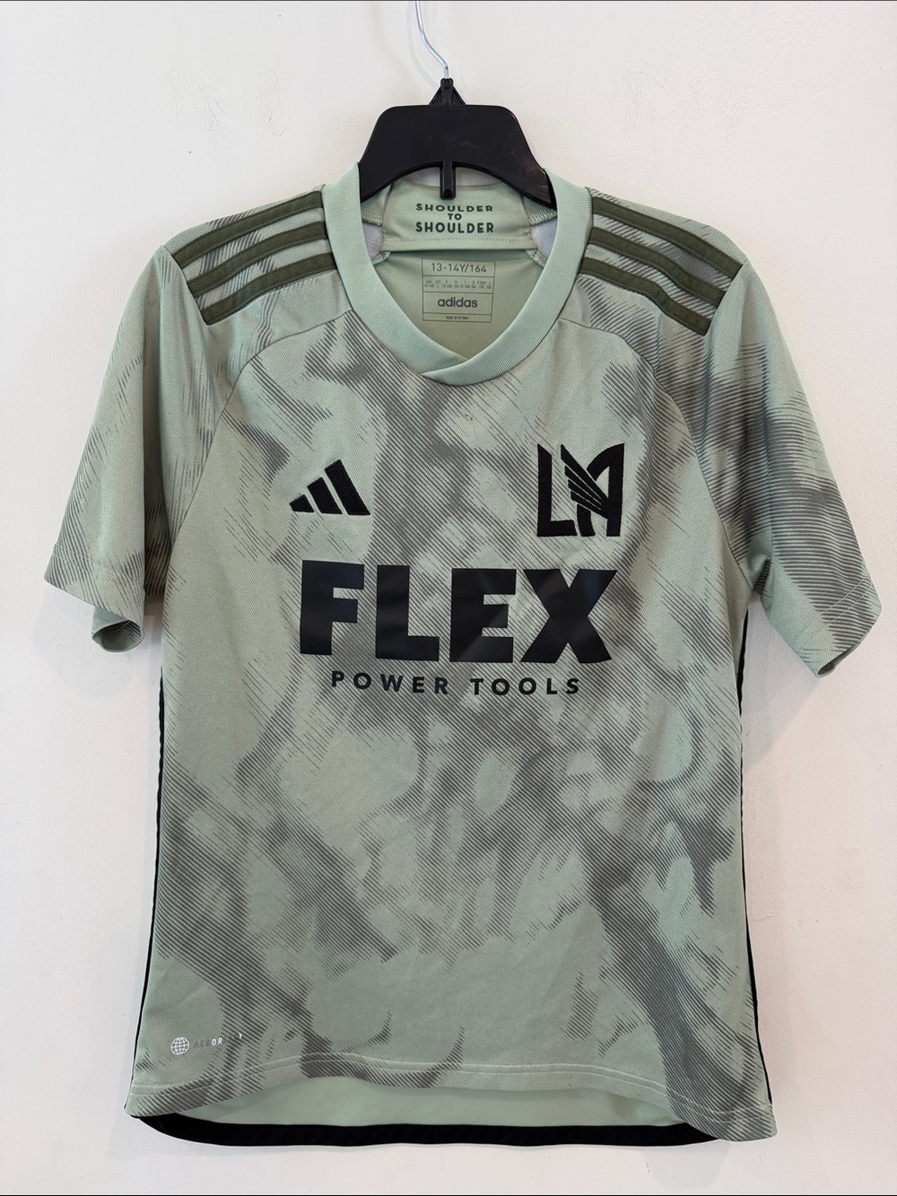 Adidas Kids LAFC FLEX Mint Green Soccer Jersey Size 13-14Y